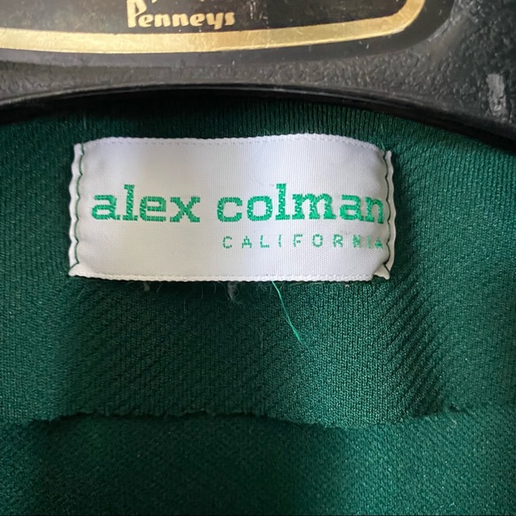 Vintage Alex Coleman Green Leisure Suit 70s Bellbottom Pants Jacket Womens Small - Picture 5 of 14